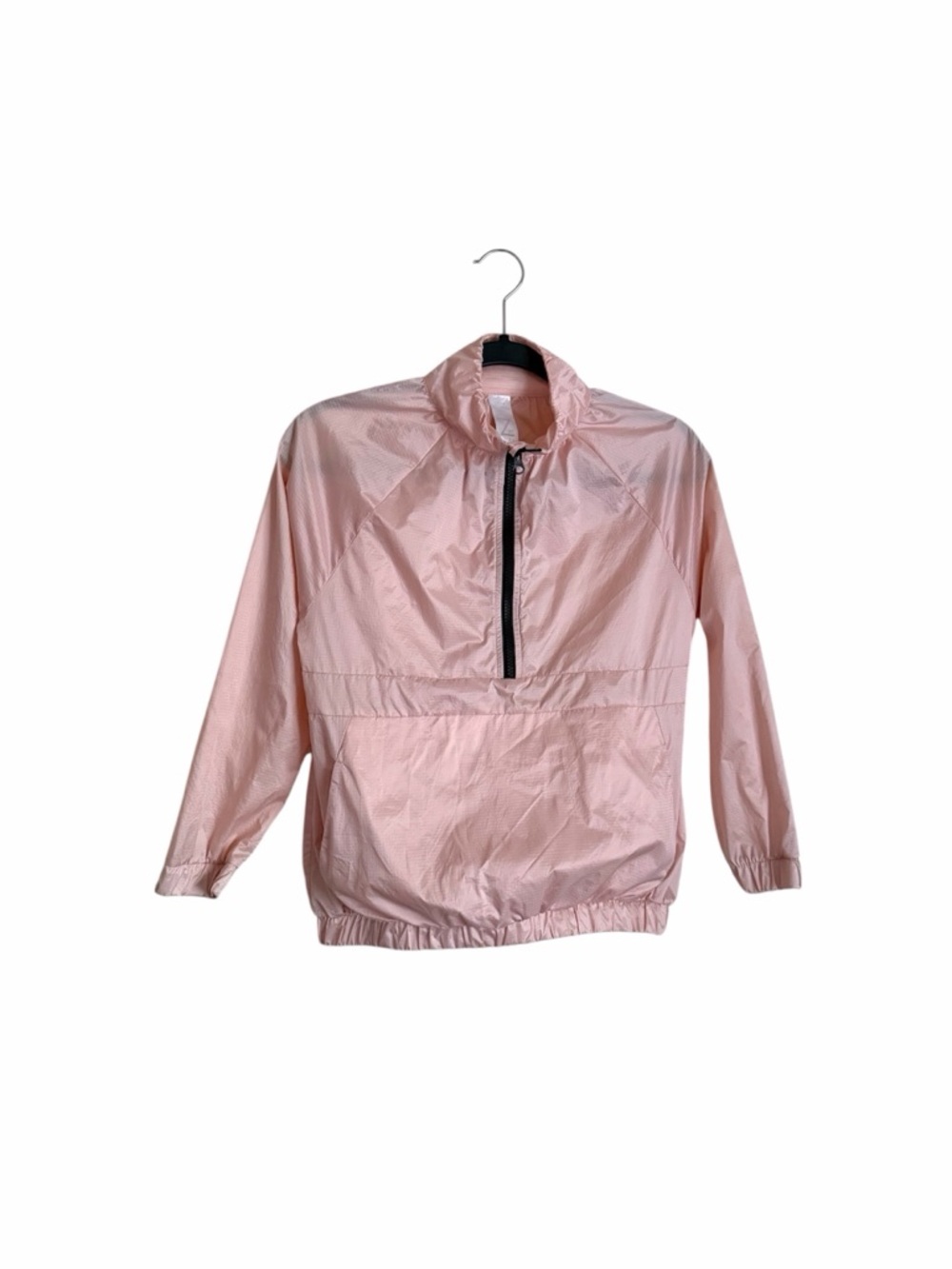Z by Zella Girls Lightweight 1/2 Zip Kangaroo Pocket Windbreaker L 10/12 Pink